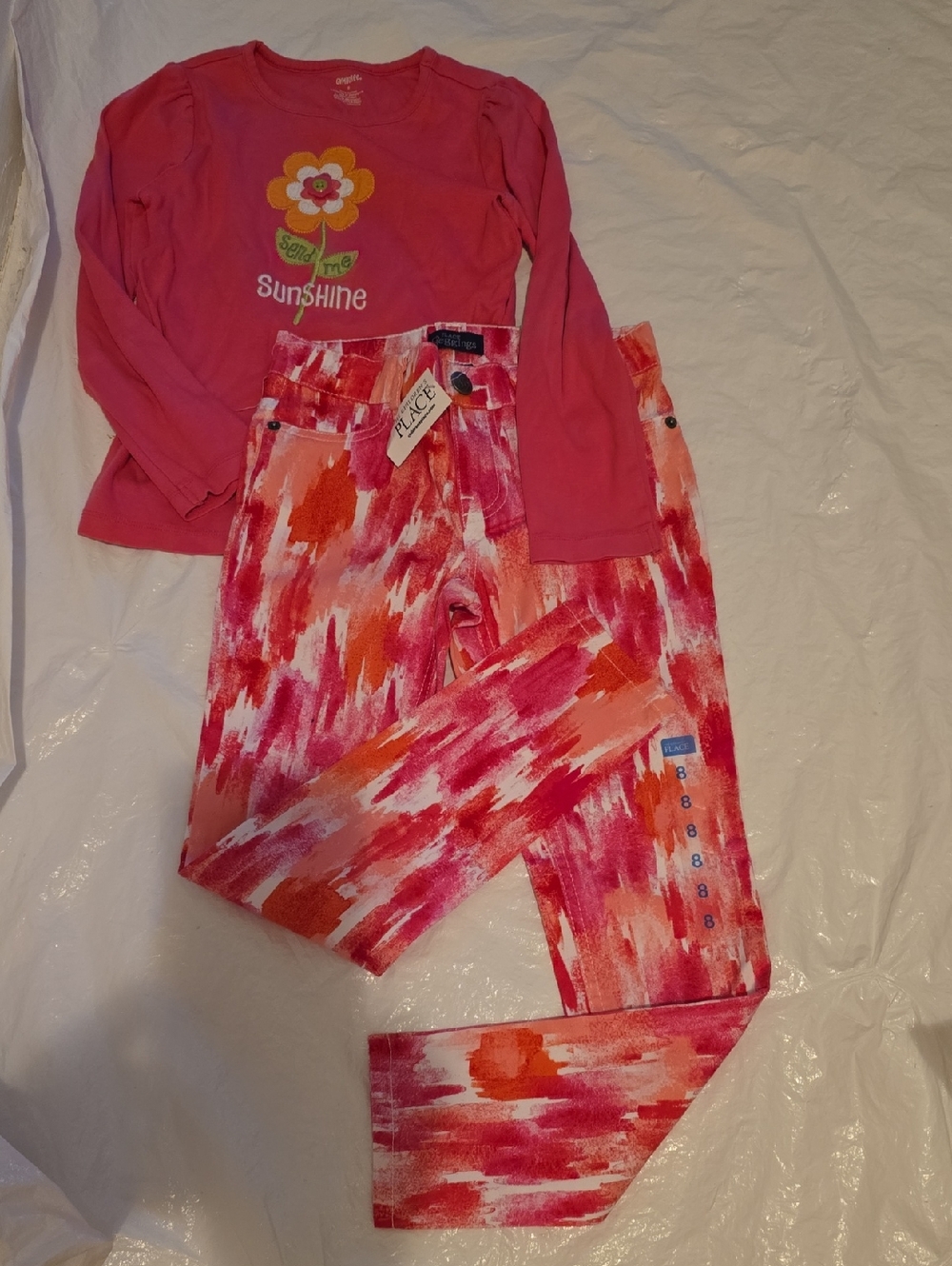 The Children's Place Pink Jeggings & Gymboree Top